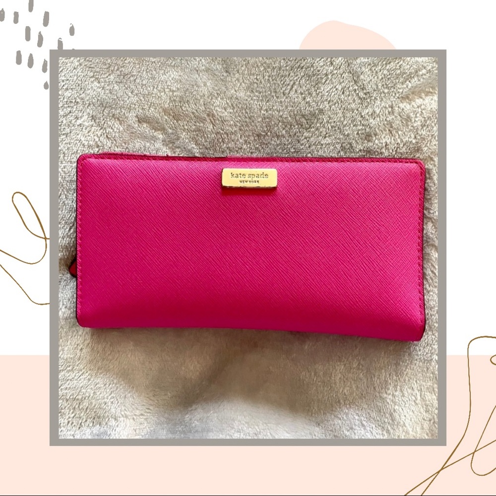 Kate Spade bifold wallet in fuscia